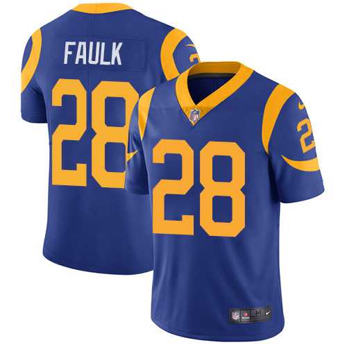 Nike Los Angeles Rams #28 Marshall Faulk Royal Blue Alternate NFL Vapor Untouchable Limited Jersey,We sell and wholesale Nike Los Angeles Rams #28 Marshall Faulk Royal Blue Alternate NFL Vapor Untouchable Limited Jersey on line form chian!